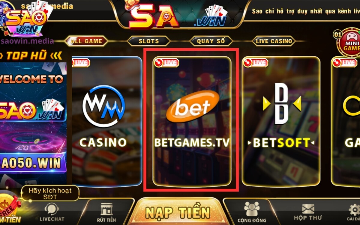Sảnh casino live đáng chơi nhất năm 2024 của Saowin