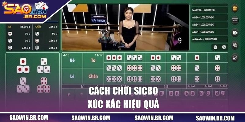 Cách chơi Sicbo xúc xắc hiệu quả