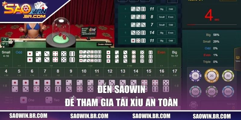 Đến SAOWIN để tham gia Tài Xỉu an toàn